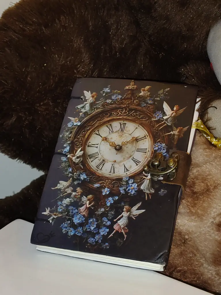 The vintage fairy / clock Journal